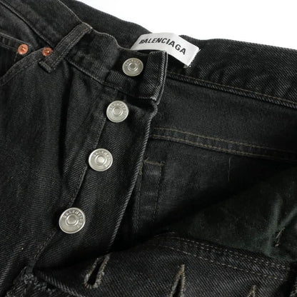 Balenciaga Straight Denim Pants Jeans 27 Black — view 6