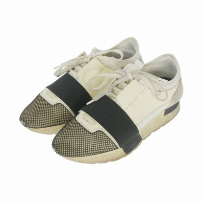 Balenciaga Matelasse Runner Contrast Low Cut Sneakers Mesh Shoes 37 White