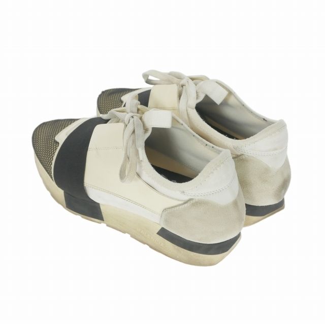 Balenciaga Matelasse Runner Contrast Low Cut Sneakers Mesh Shoes 37 White — view 2