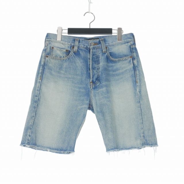 Balenciaga Cutoff Denim Shorts Jeans Button Fly 28 Indigo