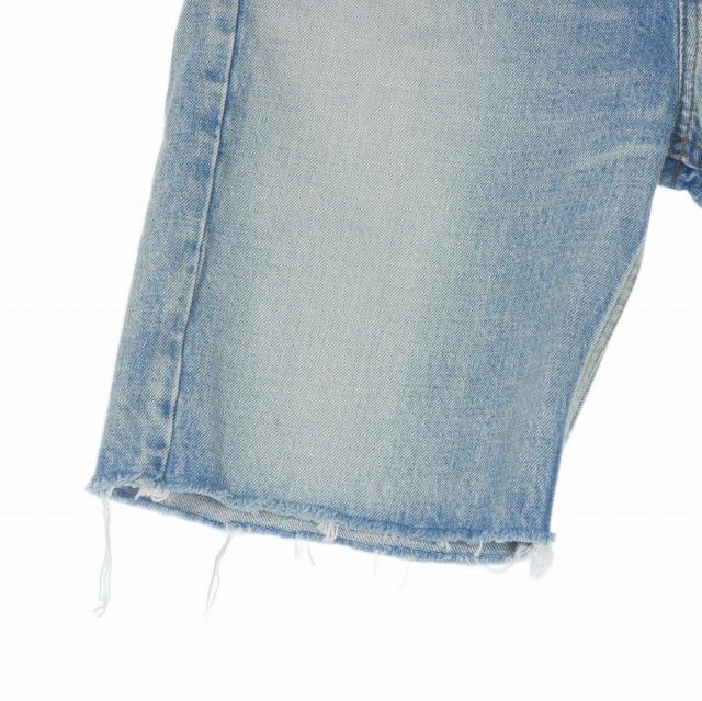 Balenciaga Cutoff Denim Shorts Jeans Button Fly 28 Indigo — view 4