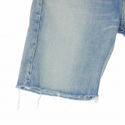 Balenciaga Cutoff Denim Shorts Jeans Button Fly 28 Indigo — view 4