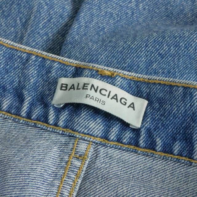 Balenciaga Straight Denim Pants Jeans Button Fly 36 Indigo — view 7