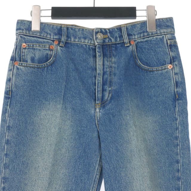 Balenciaga Straight Denim Pants Jeans Button Fly 36 Indigo — view 3