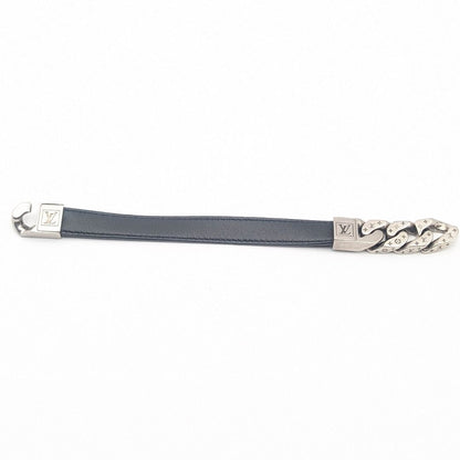 Louis Vuitton Bracelet Chain Monogram Eclipse Silver — view 5