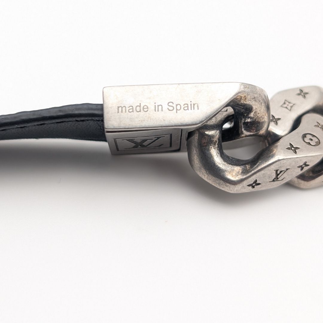Louis Vuitton Bracelet Chain Monogram Eclipse Silver — view 6