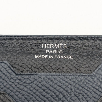 Hermes City Veau Epsom Black Navy Card Case Business Holder — view 5