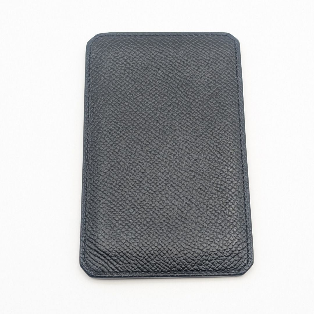 Hermes City Veau Epsom Black Navy Card Case Business Holder — view 3