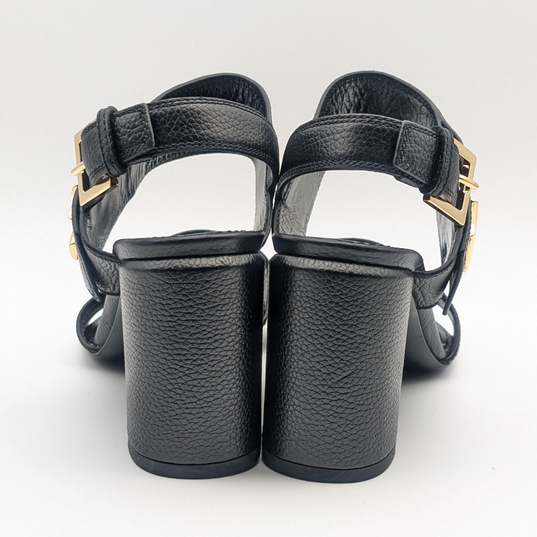 Louis Vuitton Horizon Line Black Leather Sandals — view 5