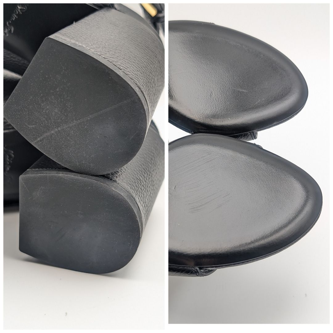Louis Vuitton Horizon Line Black Leather Sandals — view 9