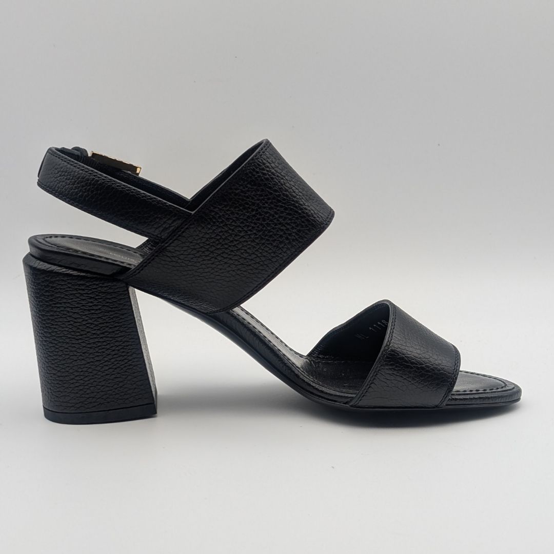 Louis Vuitton Horizon Line Black Leather Sandals — view 3