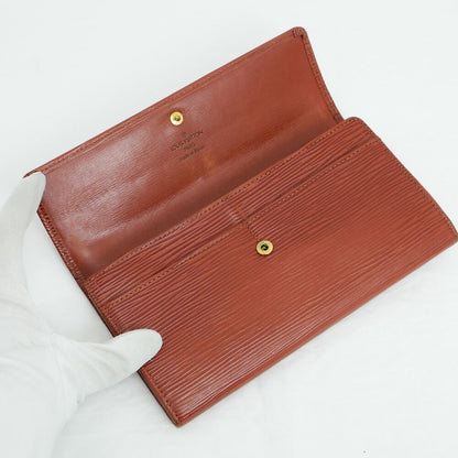 Louis Vuitton Porte-Monnaie Cult Cles Epi Kenya Brown — view 5