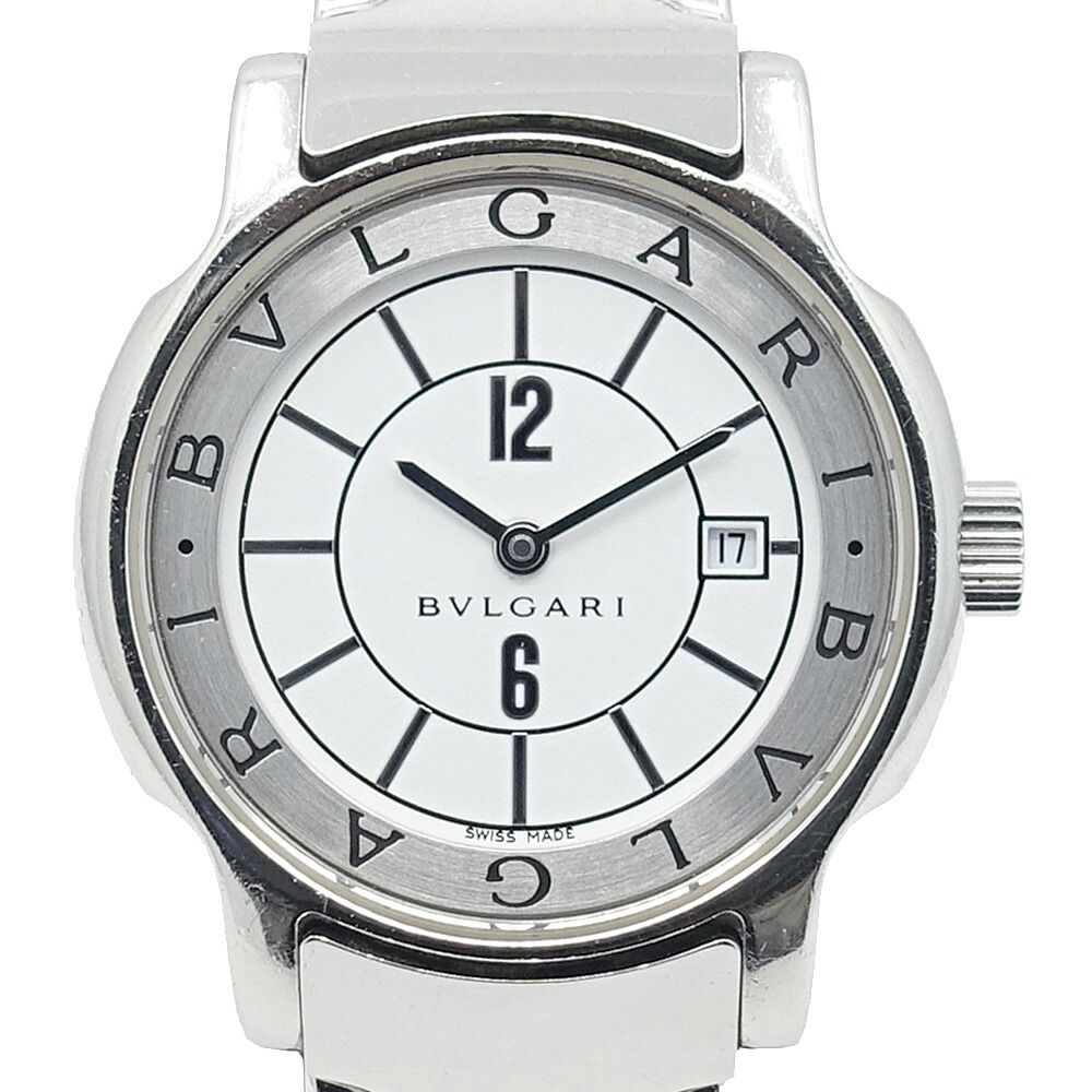 Bvlgari Watch Solotempo White Dial 27 Quartz SS Stainless Steel