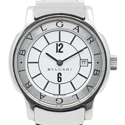 Bvlgari Watch Solotempo White Dial 27 Quartz SS Stainless Steel