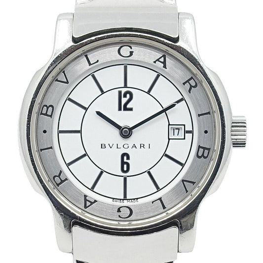 Bvlgari Watch Solotempo White Dial 27 Quartz SS Stainless Steel