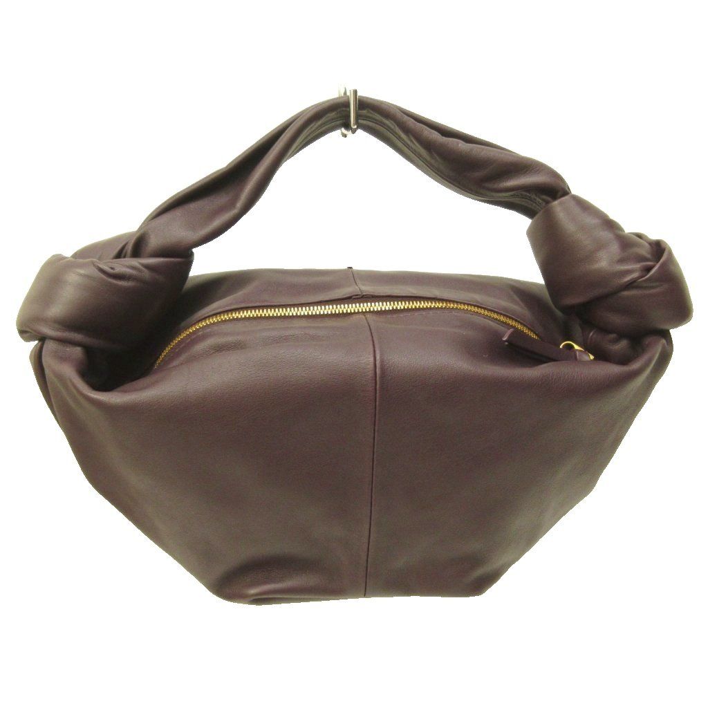 Bottega Veneta Double Knot Mini Handbag Top Handle Lambskin Gray — view 2