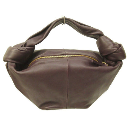 Bottega Veneta Double Knot Mini Handbag Top Handle Lambskin Gray — view 2