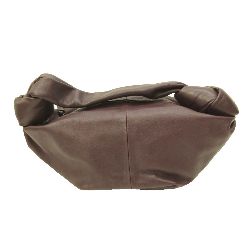 Bottega Veneta Double Knot Mini Handbag Top Handle Lambskin Gray — view 3