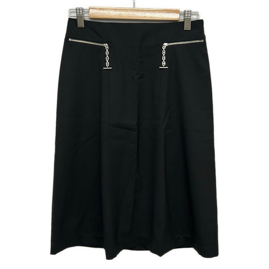 Hermes Skirt 34 S Black Knee Length Chaine D'ancre