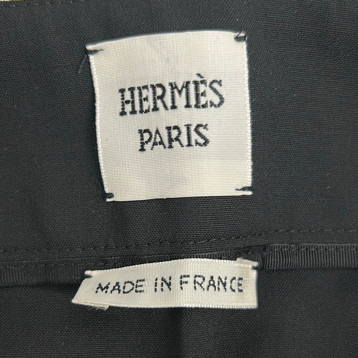Hermes Skirt 34 S Black Knee Length Chaine D'ancre — view 3