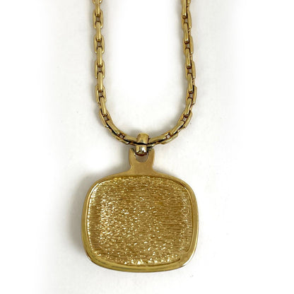 Dior Logo Necklace Gold Plated White — view 2
