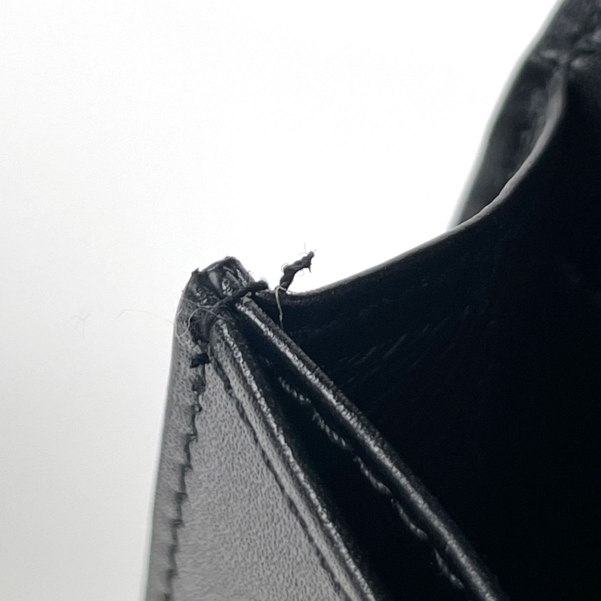 Saint Laurent Paris Logo Card Case Business Holder Leather Black — view 5