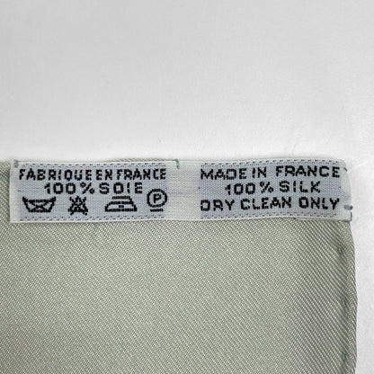 Hermes Carre 90 Sichuan Scarf Silk Light Gray Multicolor — view 2
