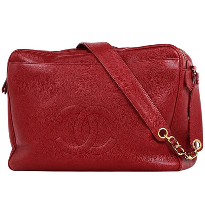 Chanel CC Logo Chain Shoulder Bag Caviar Leather