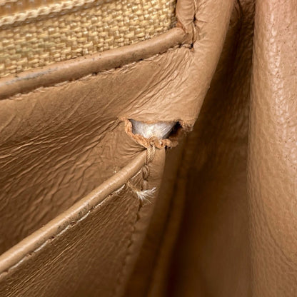 Chanel Mademoiselle Chain Shoulder Bag CC Logo Caviar Leather Beige — view 9