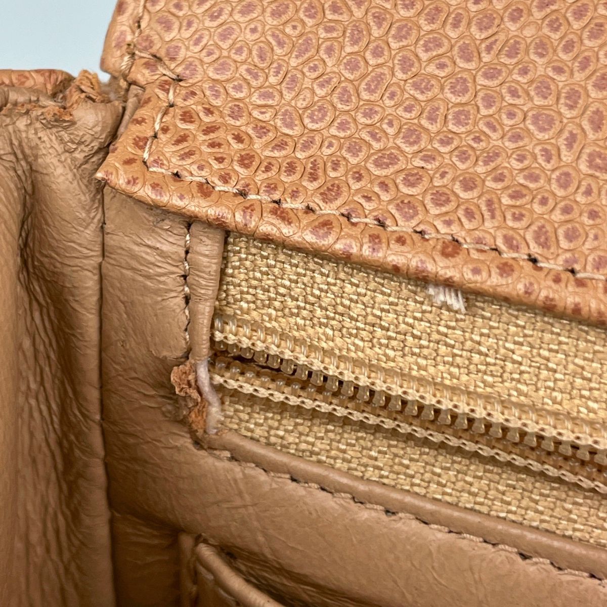 Chanel Mademoiselle Chain Shoulder Bag CC Logo Caviar Leather Beige — view 8
