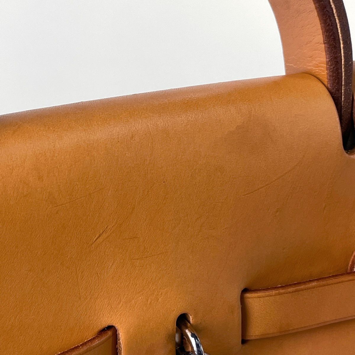 Hermes Herbag a Dos PM 2-Way Backpack Toile Ash Natural Brown — view 8