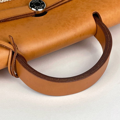 Hermes Herbag a Dos PM 2-Way Backpack Toile Ash Natural Brown — view 9