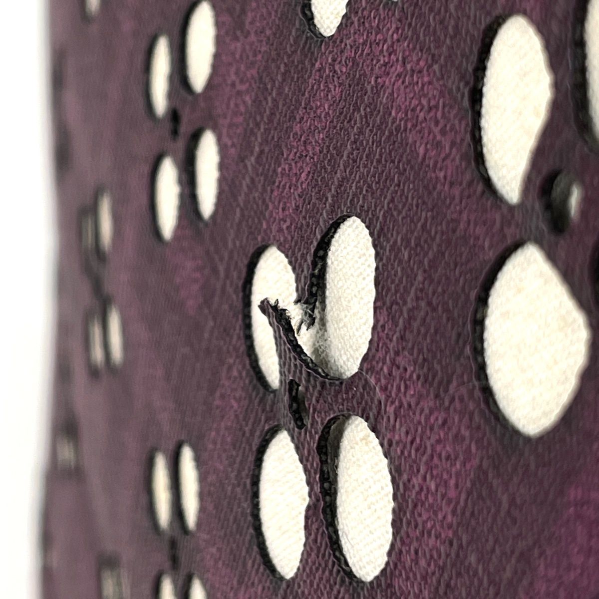 Fendi Zucca Pattern Tote Shoulder Bag Purple White — view 4