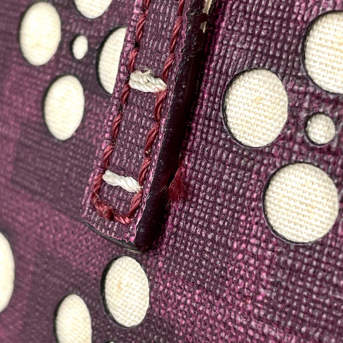 Fendi Zucca Pattern Tote Shoulder Bag Purple White — view 6