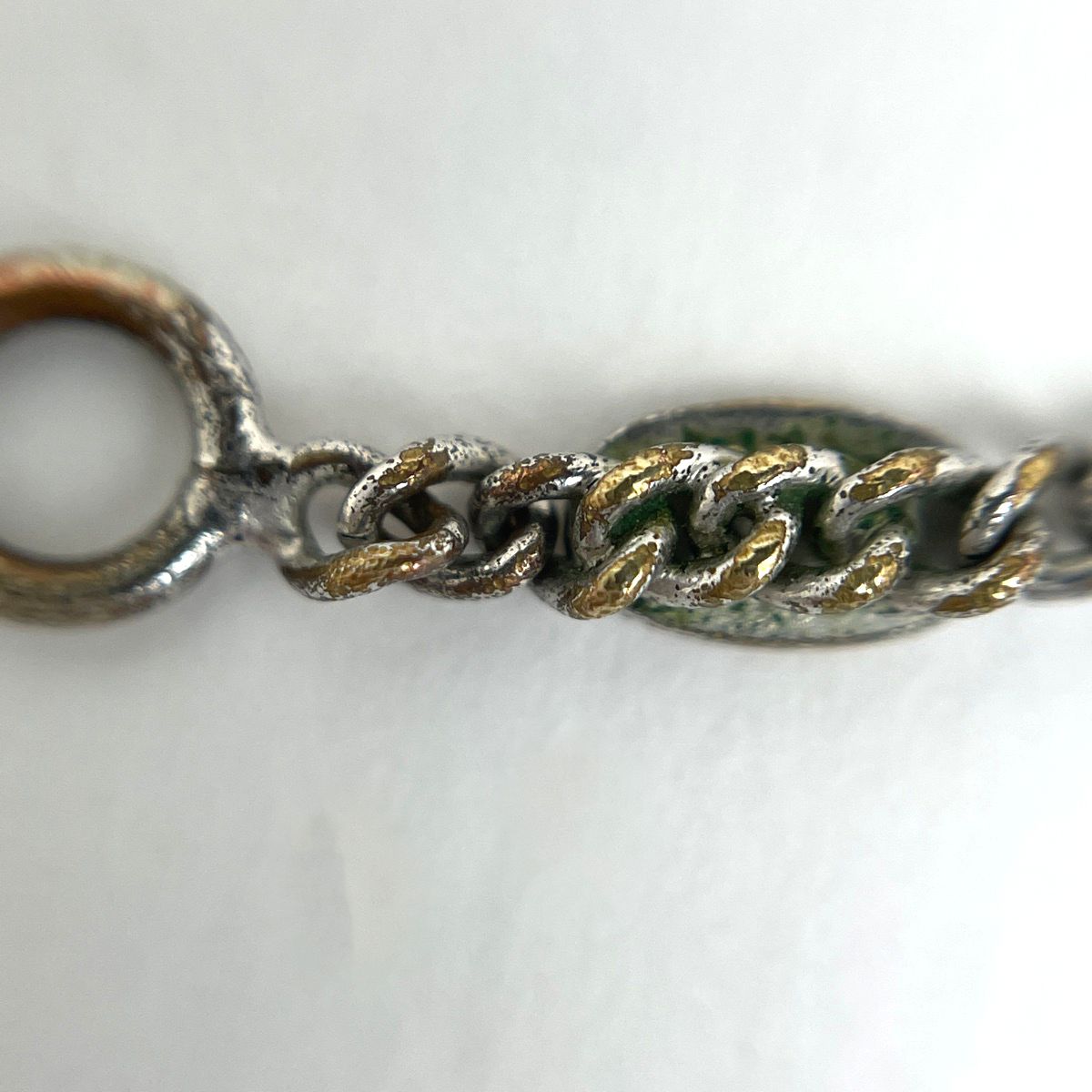Chanel CC Logo Rhinestone Necklace Silver Plated — view 5