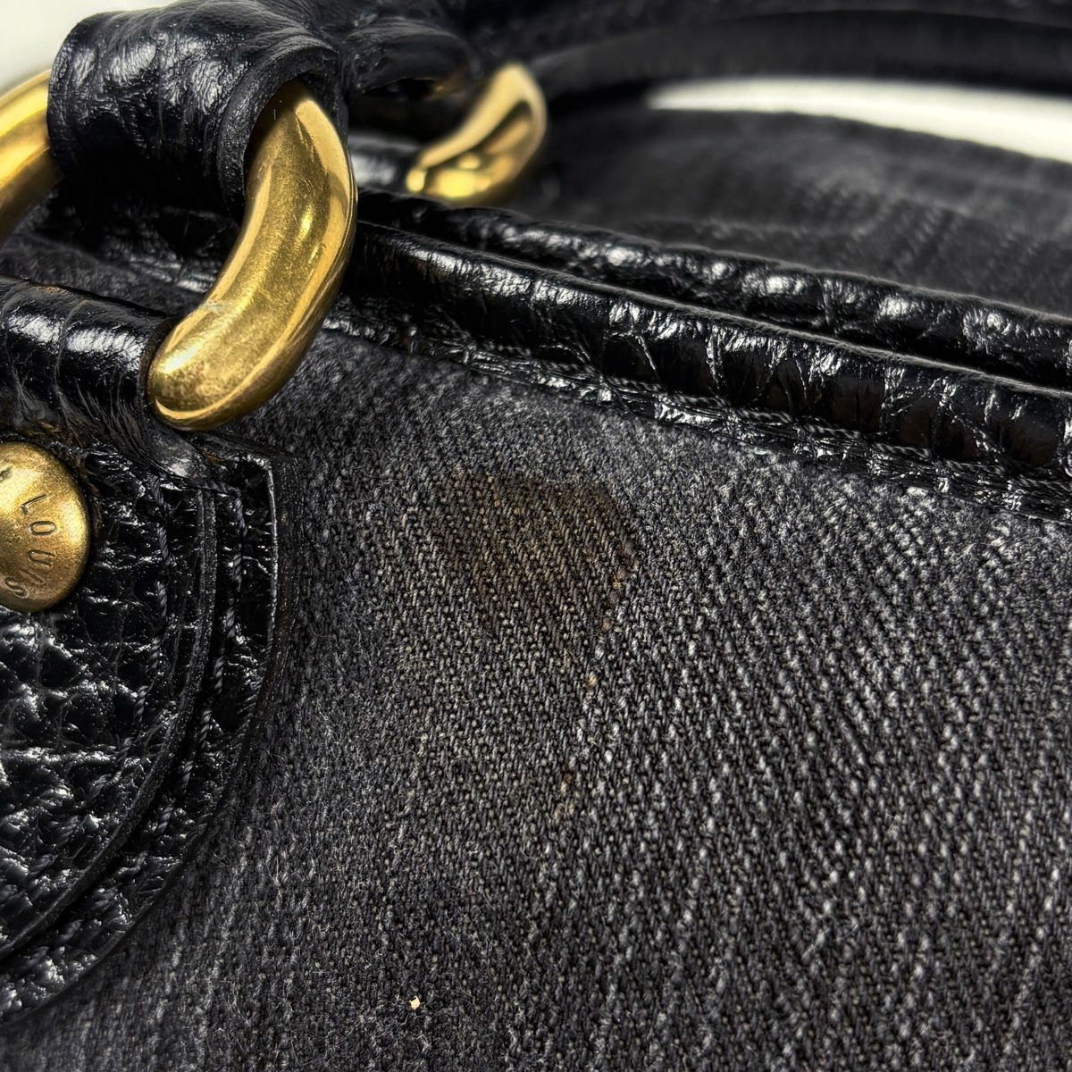 Louis Vuitton Neo Cabby 2-Way Shoulder Back Handbag Monogram Denim Noir — view 5