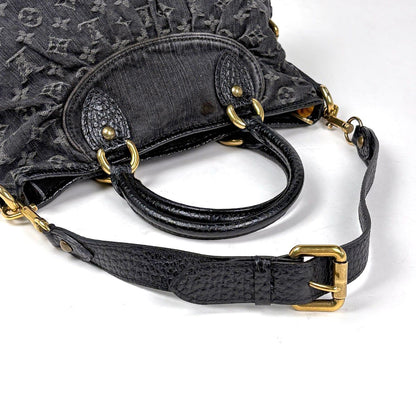Louis Vuitton Neo Cabby 2-Way Shoulder Back Handbag Monogram Denim Noir — view 7