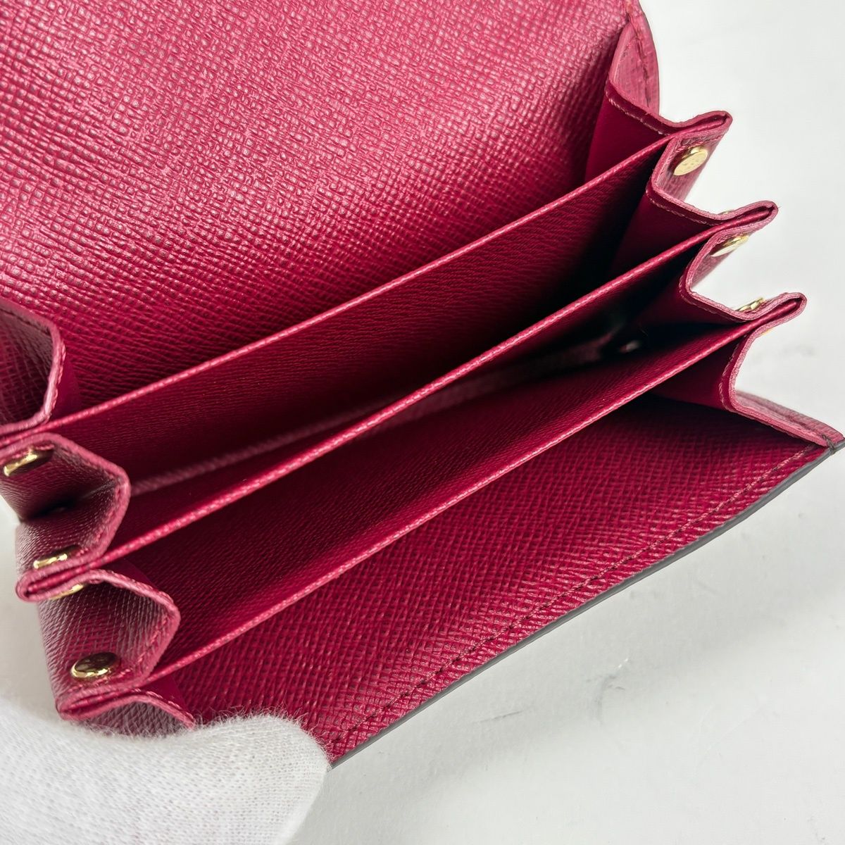 Louis Vuitton Multicult Sarah Card Case Monogram Brown Fuchsia — view 4