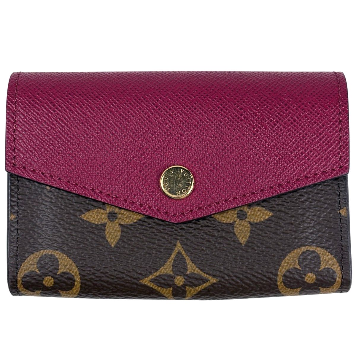 Louis Vuitton Multicult Sarah Card Case Monogram Brown Fuchsia