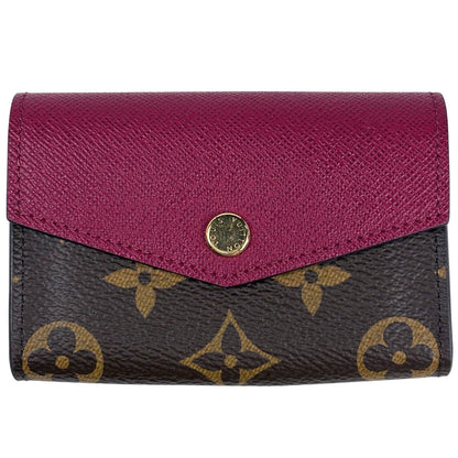 Louis Vuitton Multicult Sarah Card Case Monogram Brown Fuchsia
