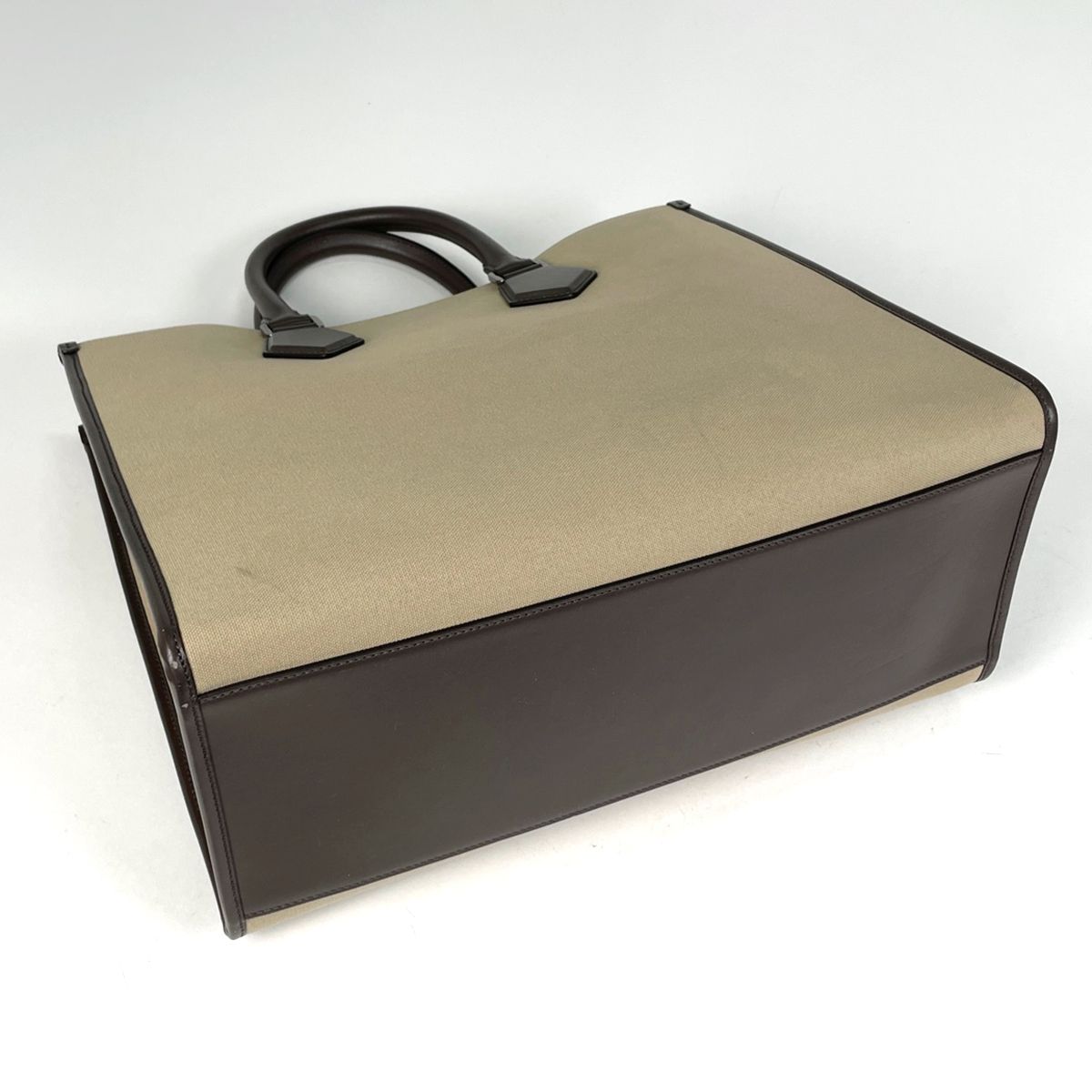 Dolce & Gabbana Edge Shopping 2-Way Tote Canvas Beige Brown — view 2
