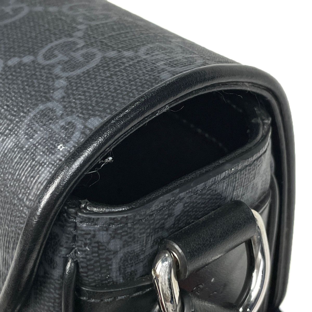 Gucci GG Pattern Shoulder Bag Sherry Line Web Black — view 4