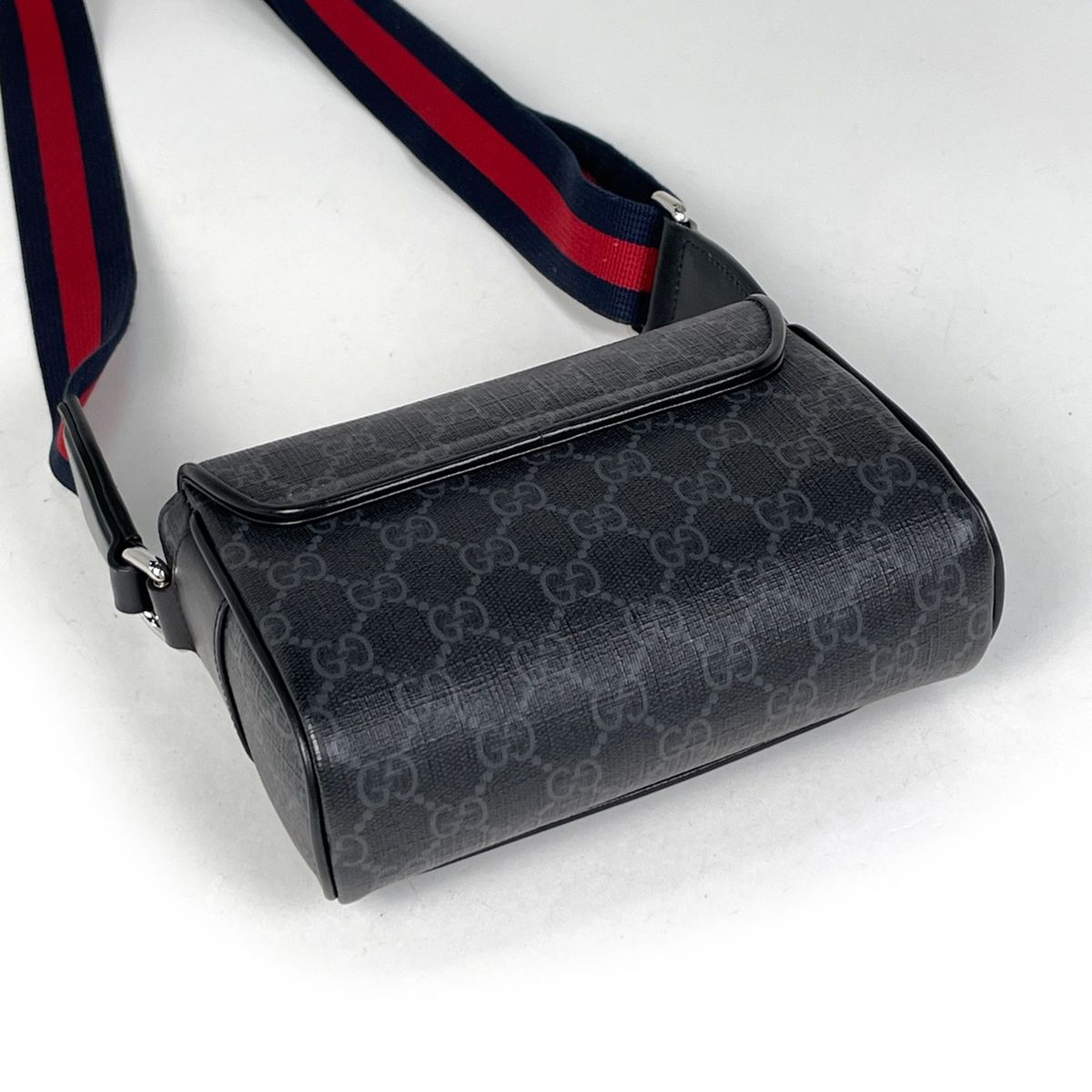 Gucci GG Pattern Shoulder Bag Sherry Line Web Black — view 2