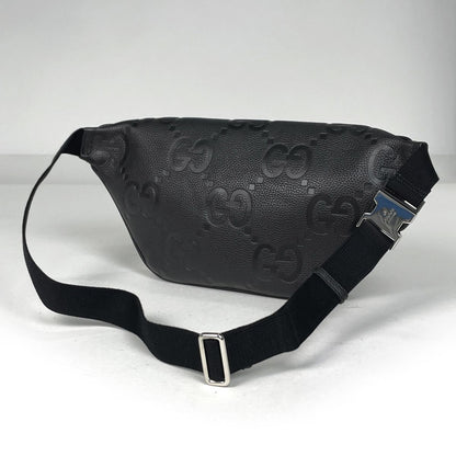 Gucci Jumbo GG Belt Bag Waist Pouch Pattern Leather Black — view 2