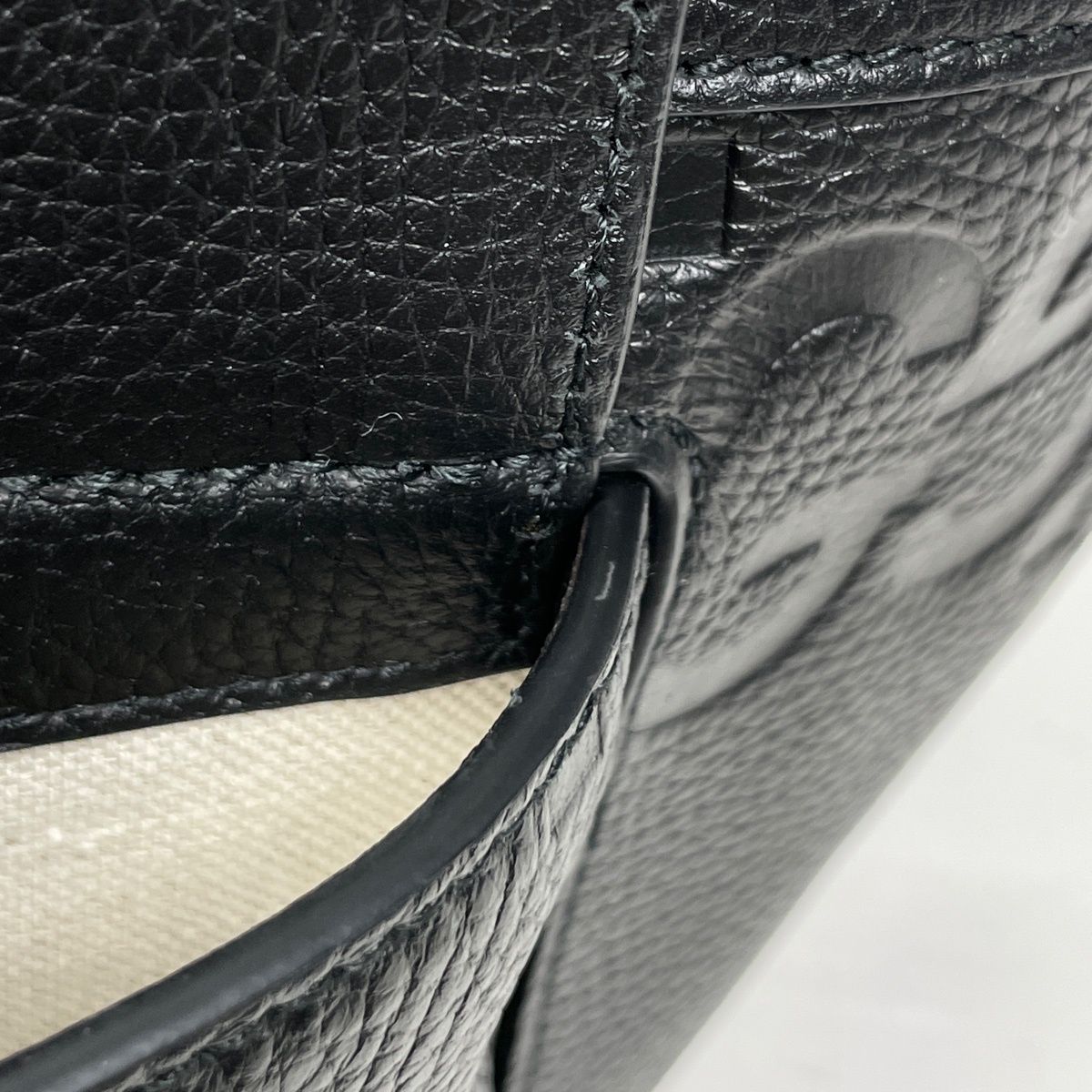 Gucci Jumbo GG Belt Bag Waist Pouch Pattern Leather Black — view 5