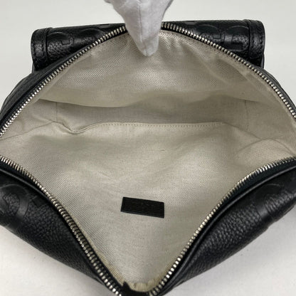 Gucci Jumbo GG Belt Bag Waist Pouch Pattern Leather Black — view 6