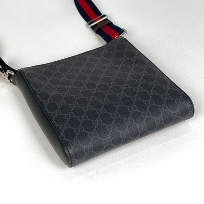 Gucci Small Messenger Bag Sherry Line Web GG Supreme Black — view 2