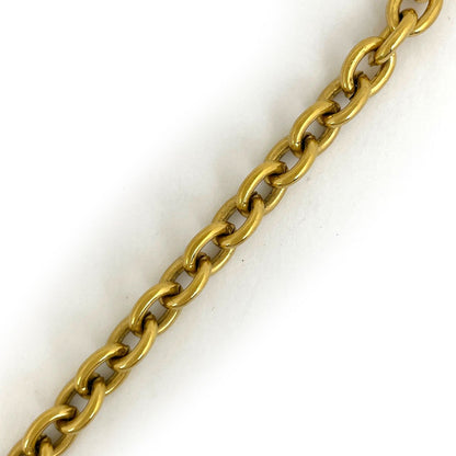 Chanel CC Logo Color Stone Necklace Gold Plated Green — view 4