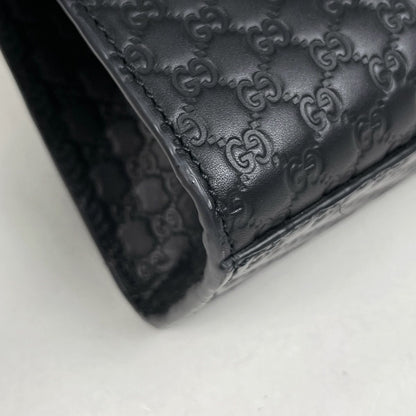 Gucci Emily Chain Shoulder Bag Micro Guccissima Horsebit Marais the Black — view 3