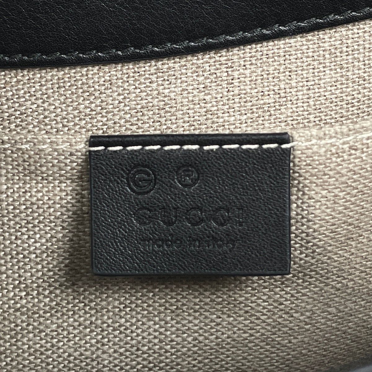 Gucci Emily Chain Shoulder Bag Micro Guccissima Horsebit Marais the Black — view 6